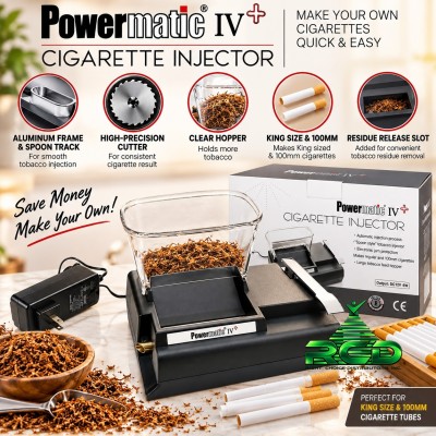 POWERMATIC 4 + CIG. INJECTOR FOR KINGS OR 100'S 1CT